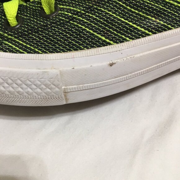 Converse Chuck Taylor 2 Neon Green and Black High Top Sneakers - Picture 3 of 11